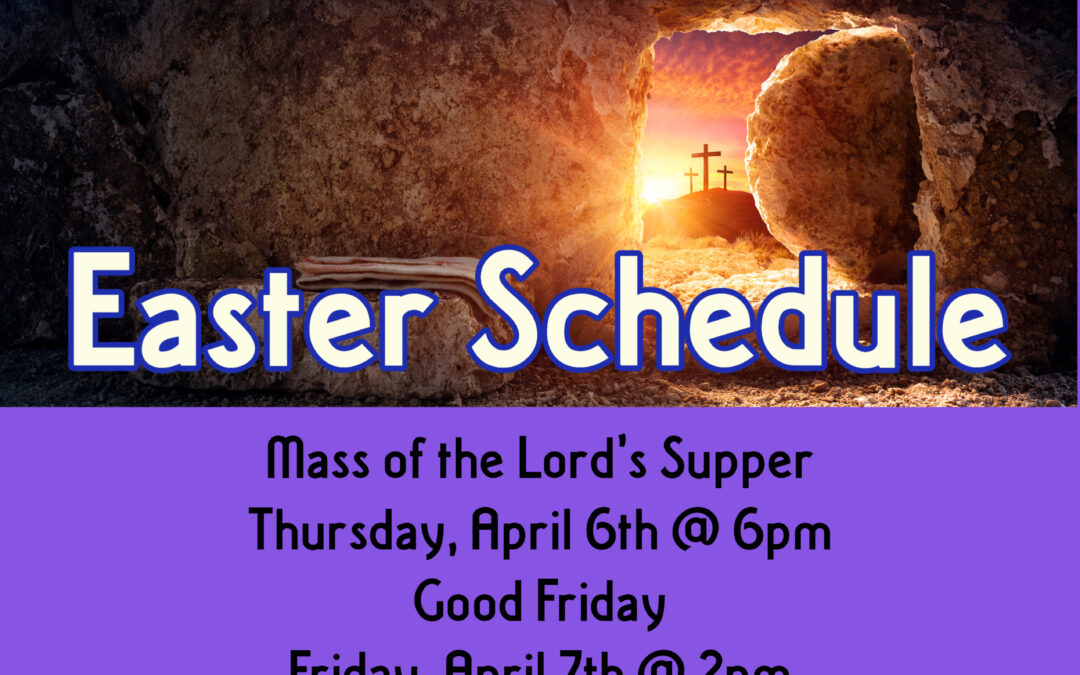 Easter Schedule